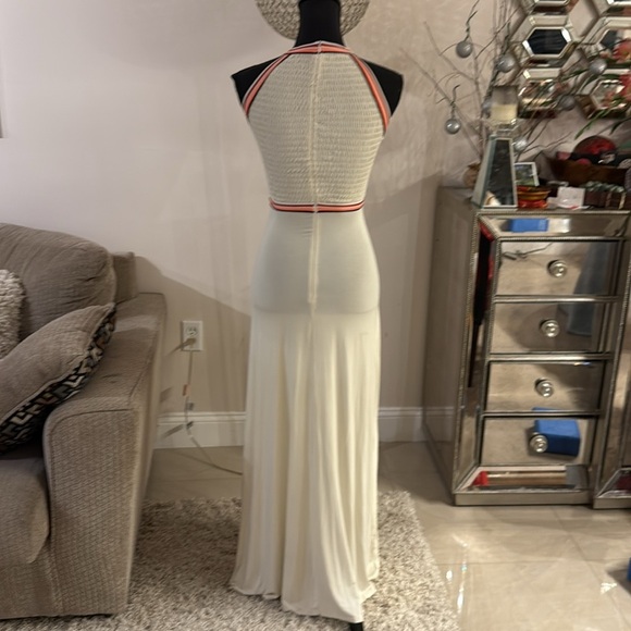 Lovers and friends Ivory Maxi Dress with Red Accents size XS - Picture 5 of 6